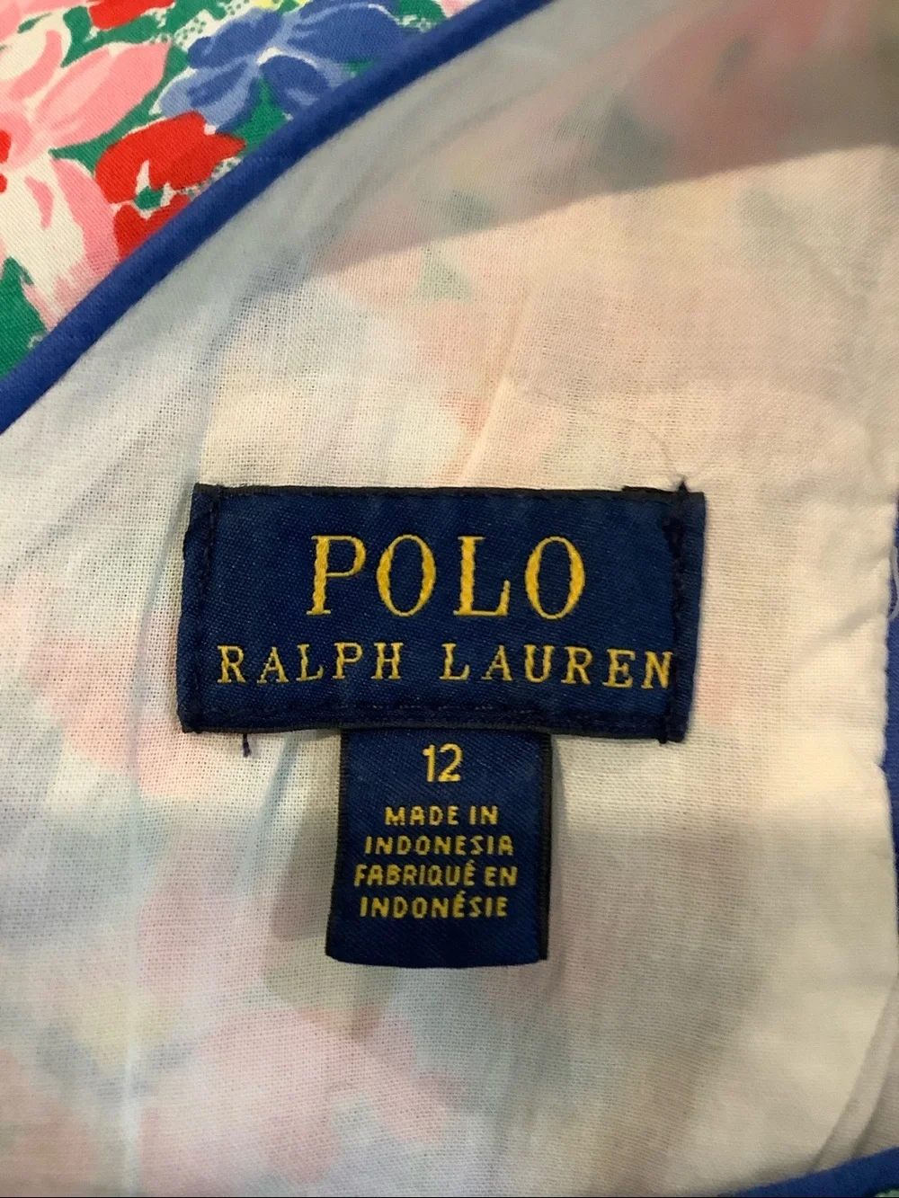 POLO RALPH LAUREN Girl’s 100% Cotton Floral Spring Summer Wedding Guest Dress 12
